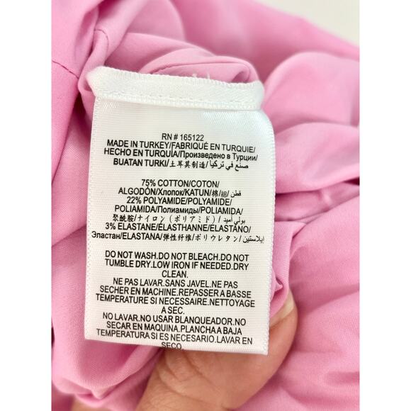 NWT BCBGMaxAzria Alba Strapless Asymmetric Hi-Low Dress Fuchsia Pink Women's 2 - Picture 6 of 6